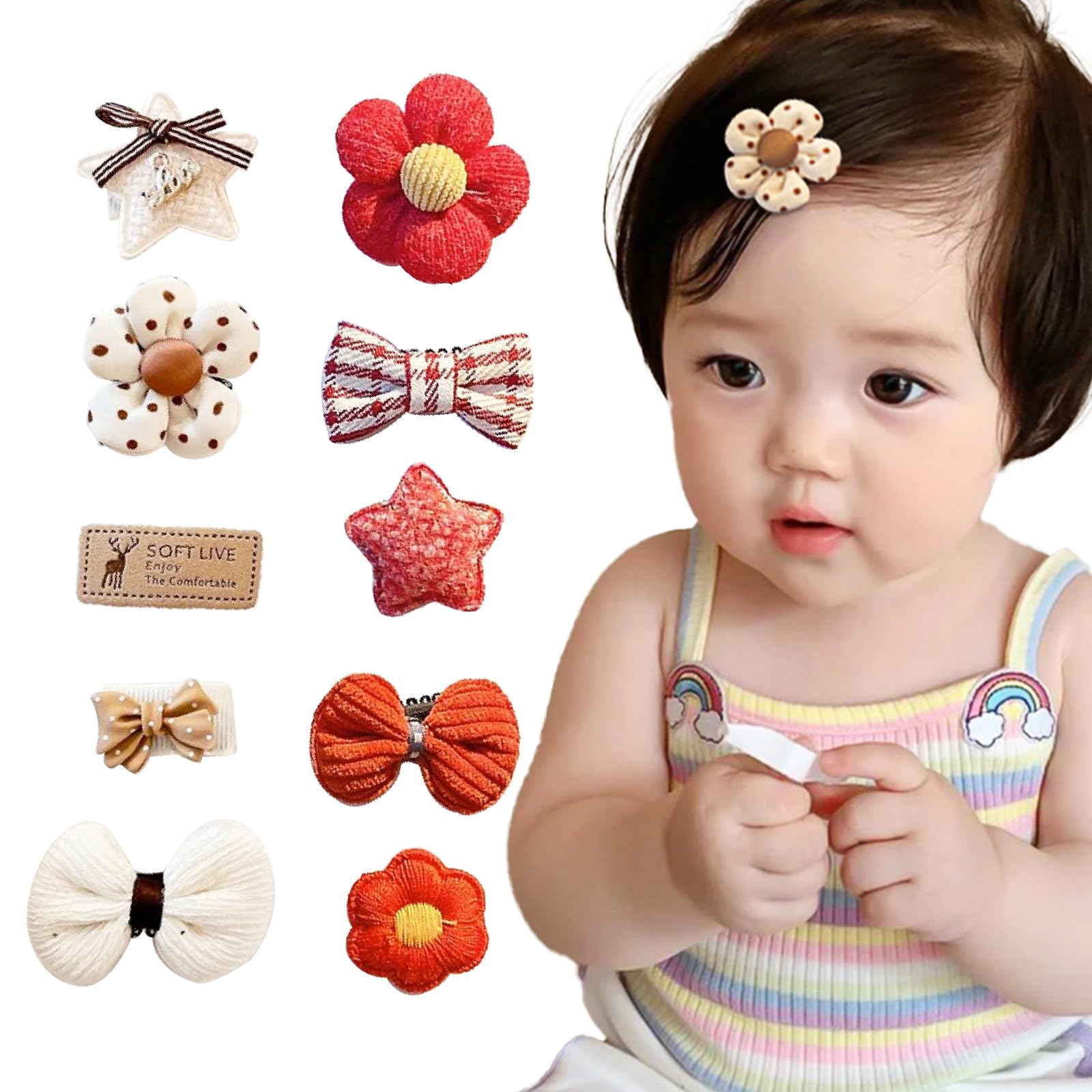 Amazon.co.jp: 10個セット ベビー ヘアクリップ 赤ちゃん 子供用