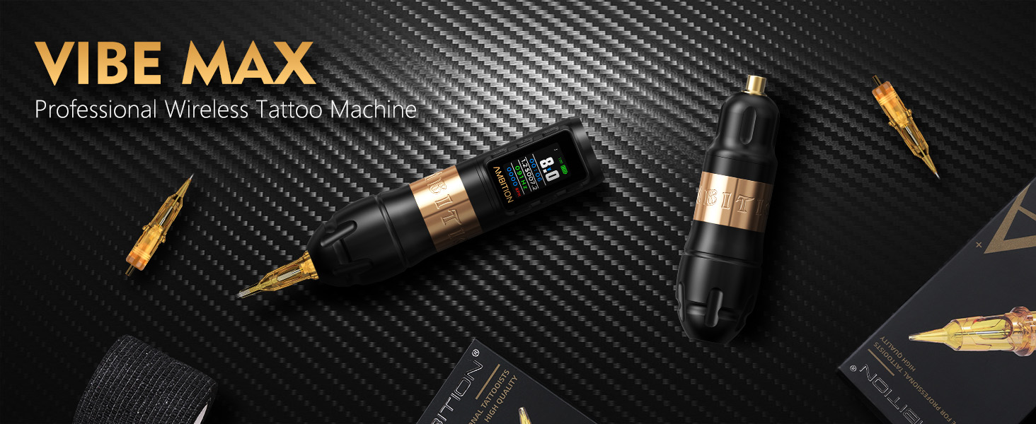 Amazon.com: Ambition Vibe Max Wireless Tattoo Machine with 1800mAh