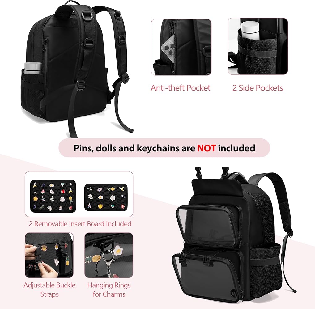 Amazon.com | Prokva Ita Bag Pin Display Backpack with Insert