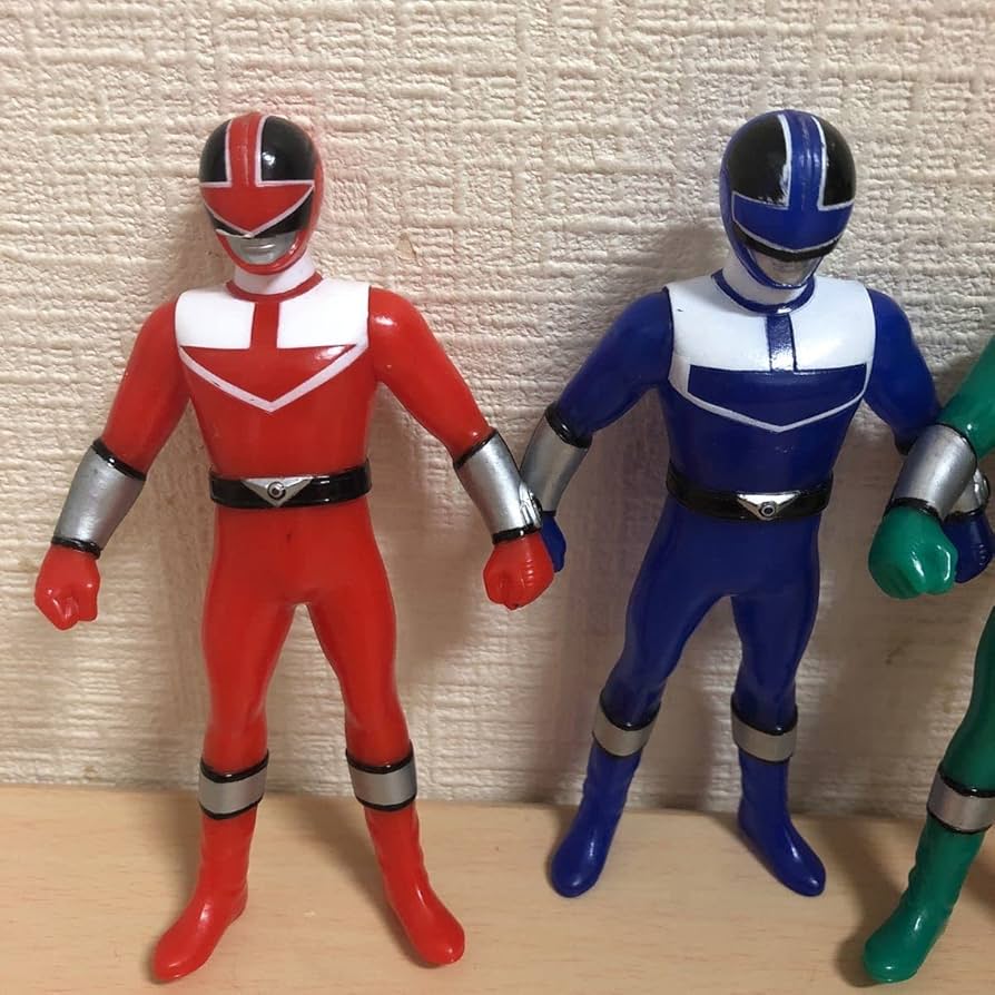 Amazon.co.jp: 希少未来戦隊タイムレンジャー【ソフビ5体セット】当時