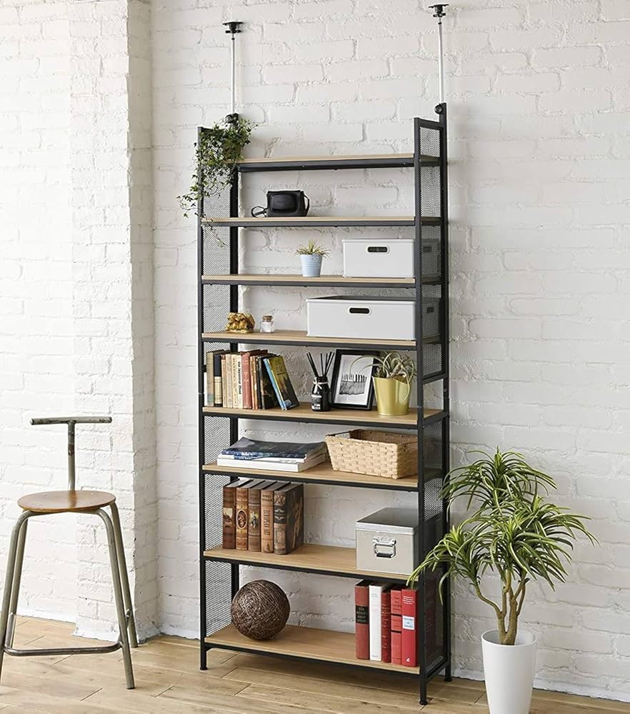 Amazon｜山善(YAMAZEN) フリーラック (突っ張り) スリム 幅80.5×奥行