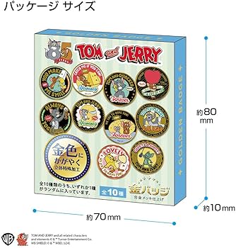 Amazon | テンヨー(Tenyo) 圧倒的な 金バッジ トムとジェリー COLORFUL