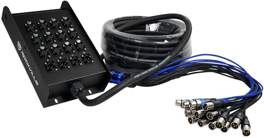 Amazon.com: Rockville SX1650 16 Channel 50 Foot XLR Snake Cable