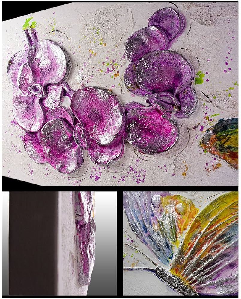 Amazon.co.jp: 立体油絵 作品【3D-FLOWER-D150A】特殊な技術で作られた