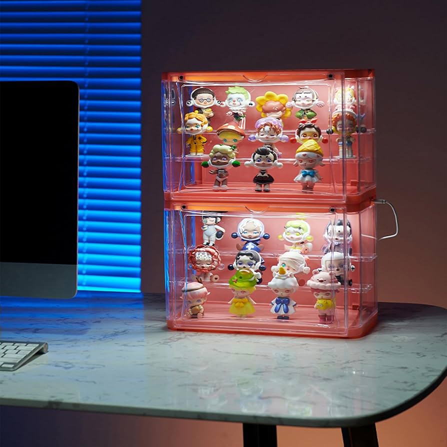 Amazon.co.jp: フィギュアケース ライト付き透明のコレクションケース