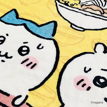 Amazon｜ちいかわ ハチワレ 郎 ひざかけ ブランケット 約100cm