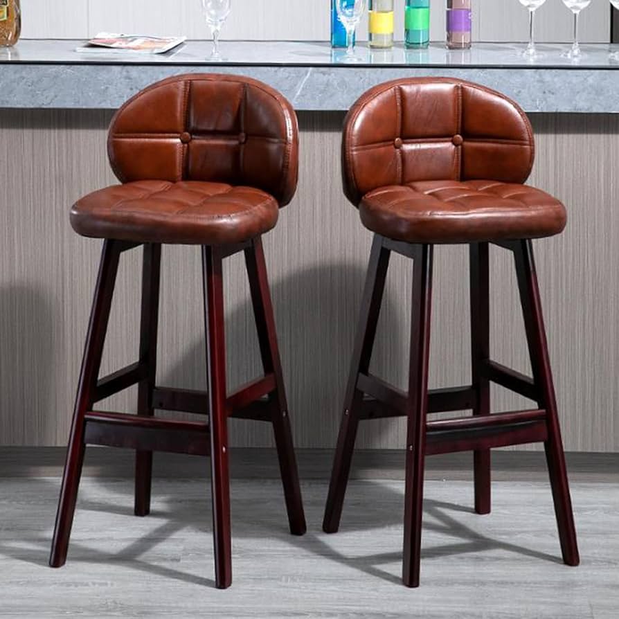 Amazon｜無垢材バーチェア ブラウン バースツール、キッチン