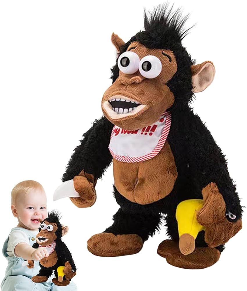 Amazon.co.jp: 電動ムービングモンキー - 面白いバナナを食べる感覚