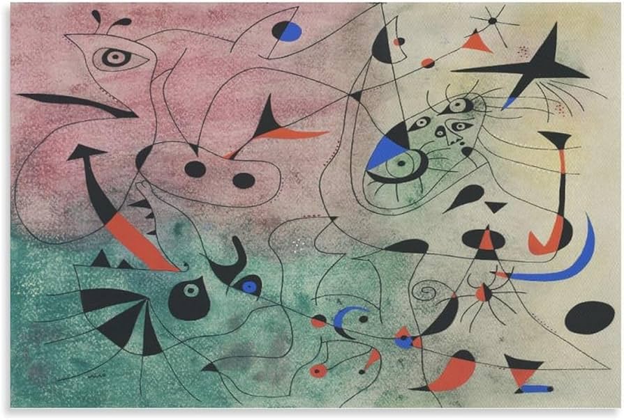 Amazon.co.jp: ジョアン・ミロによる星座ポスター抽象的な壁のアート