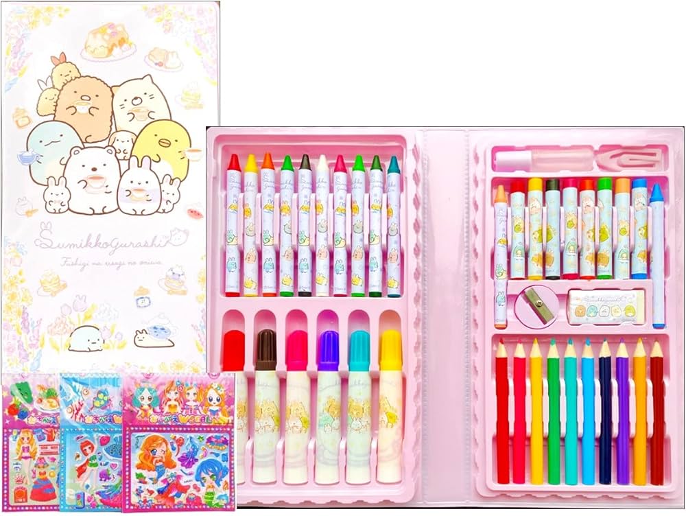 Amazon.co.jp: すみっコぐらし ブック型 文房具セット 42種類 お絵かき