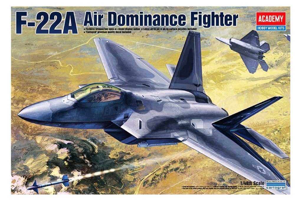 Amazon | アカデミー 1/48 F-22A ラプター プラモデル | プラモデル 通販