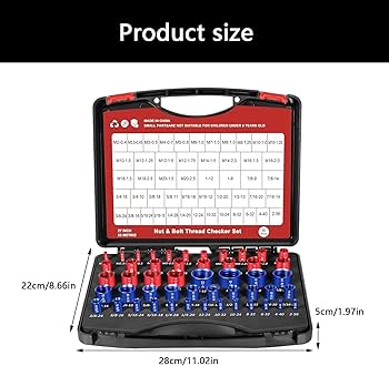 Amazon.co.jp: 職業ナットボルトスレッドチェッカーゲージセット50pcs