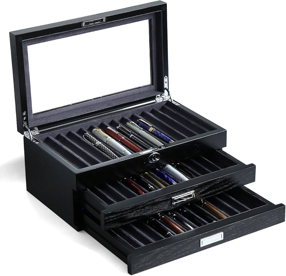 Amazon.co.jp: Bonaking ペンディスプレイケース 36ペンスロット付き