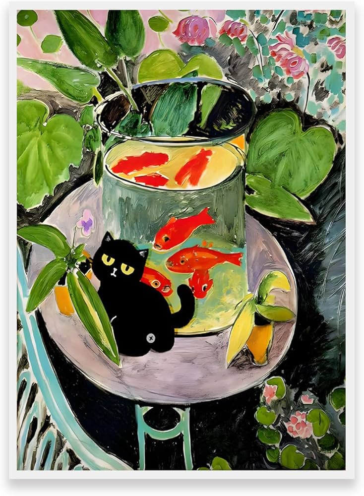 Amazon.co.jp: UAddMe アンリ マティス 金魚 キャンバス ウォール