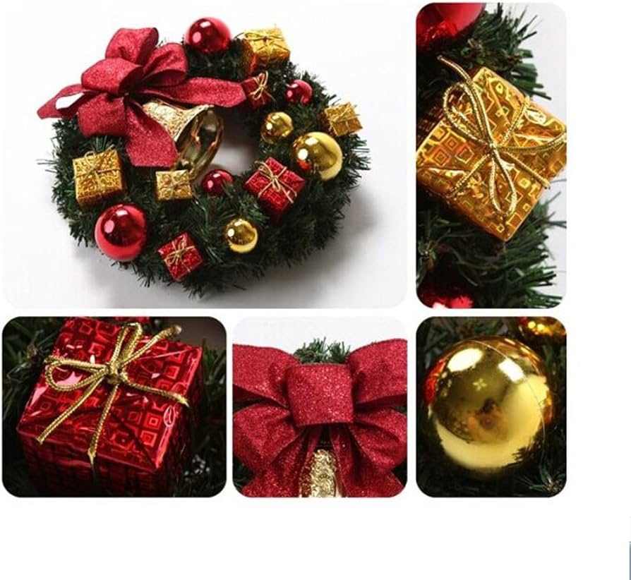 Amazon.co.jp: かわいい クリスマスリース ゴールド リボン 金 鈴 ベル