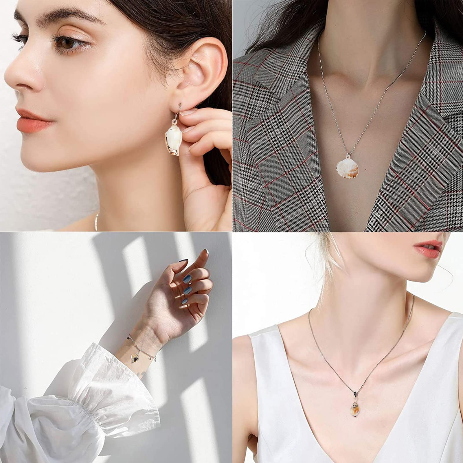 Amazon | SUNNYCLUE 24個6種 夏 貝殻 チャーム シェル チャーム ビーチ