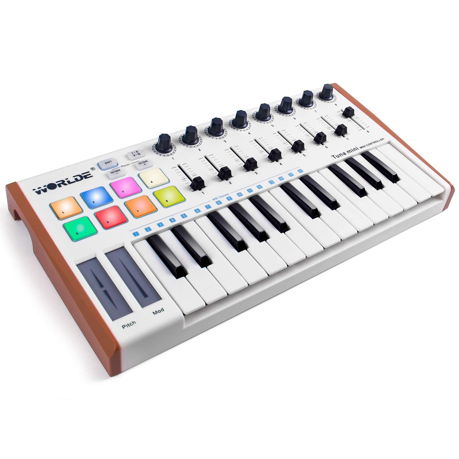 Amazon.com: Midi Controller, lotmusic Worlde TUNA PANDA MINI 25