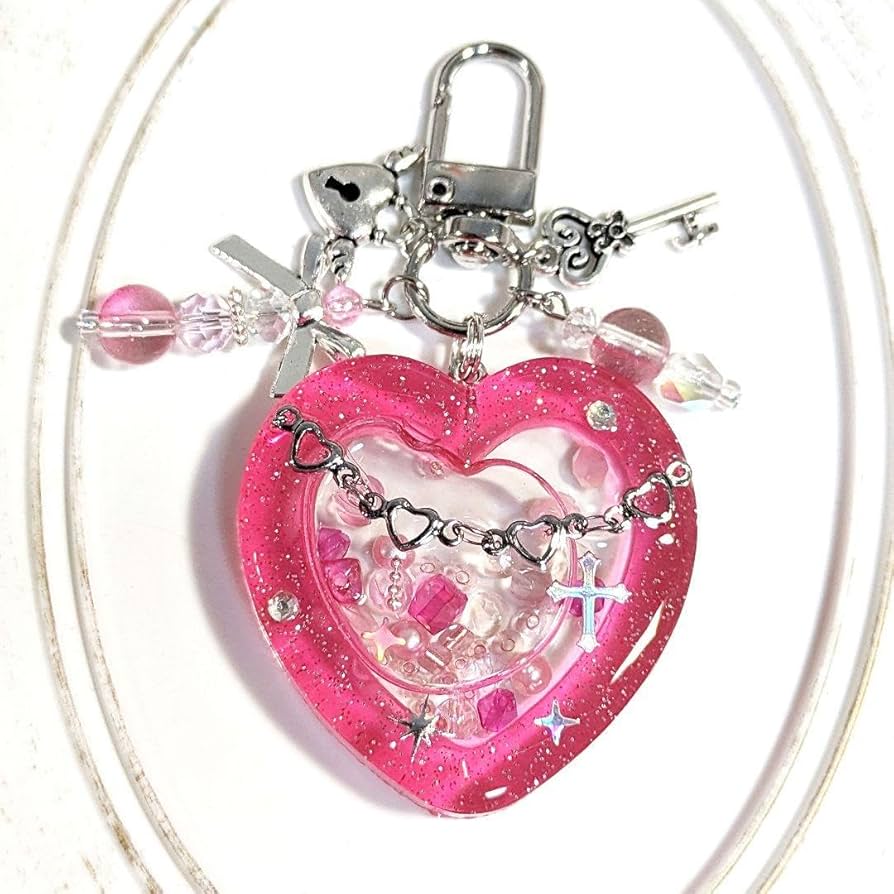 Amazon.co.jp: ハートシェイカー ピンク×シルバー ハートチェーン