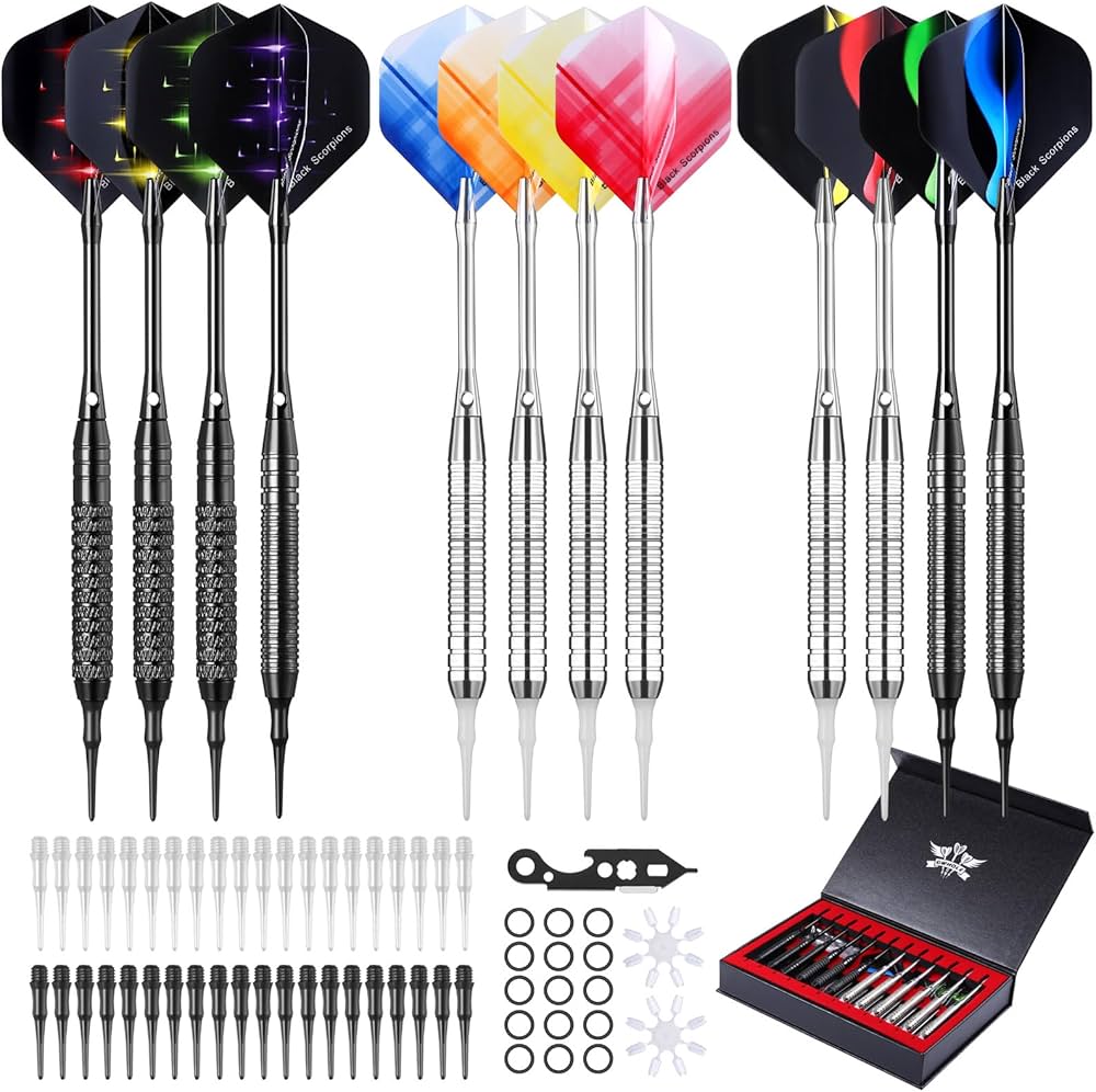 Amazon.co.jp: GWHOLE プロソフトチップダーツセット ダーツ 矢 ソフト