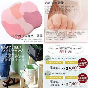 Amazon.co.jp: ペンキ 水性塗料 ミレニアル ピンク 2L イマジン