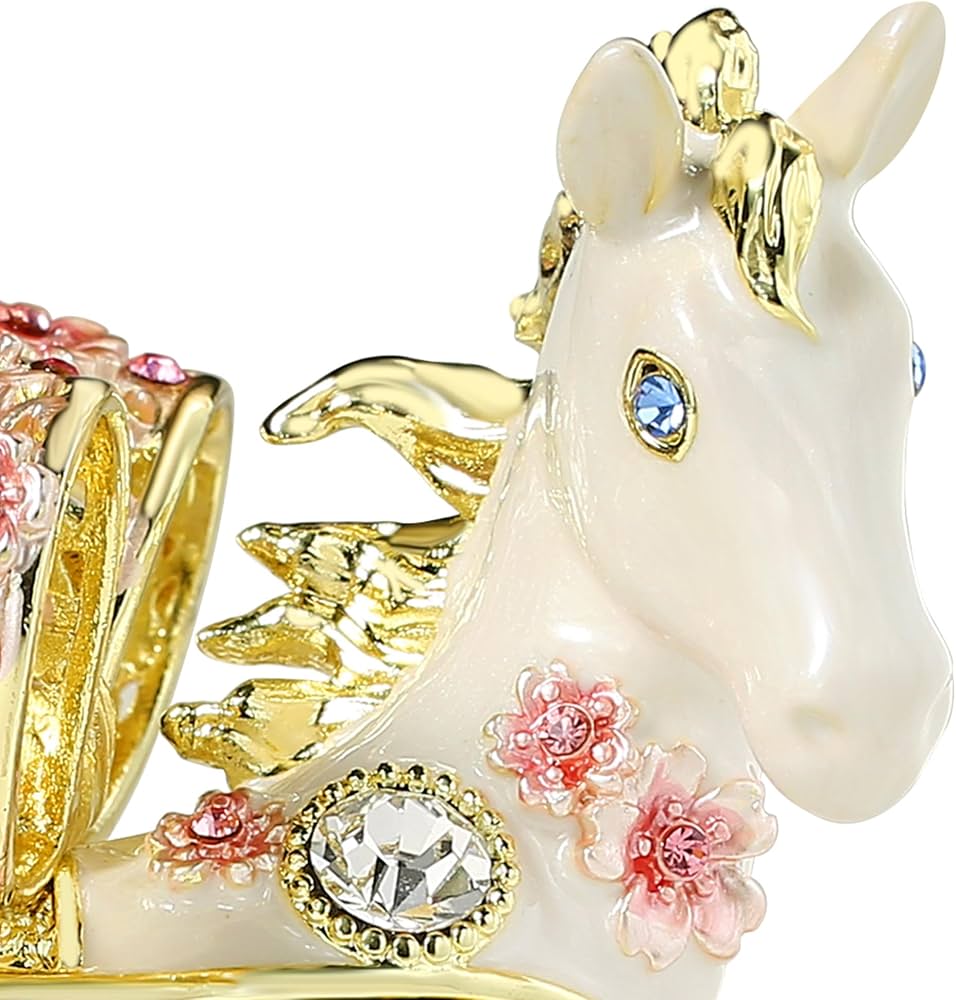 Amazon｜東京銀座PICALS 午年 白馬 ジュエリーボックス 干支の置き物