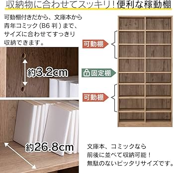 Amazon｜アイリスオーヤマ 本棚 幅89×奥行28.8×高さ180.0㎝ 8段 棚板
