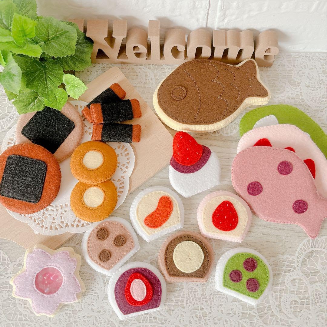 Amazon | フェルトおままごと 和菓子セット | セット | おもちゃ