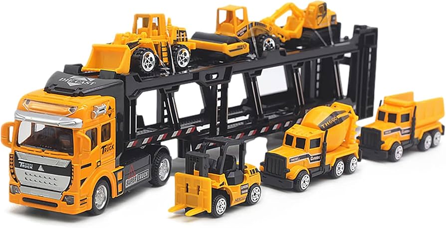 Amazon | MORYTRADE キャリーカー 建設車両 ミニカー 6台付き 大型