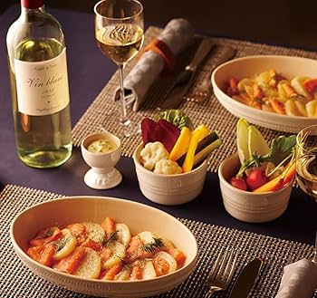 Amazon.co.jp: ル・クルーゼ(Le Creuset) 食器セット ペア・テーブル