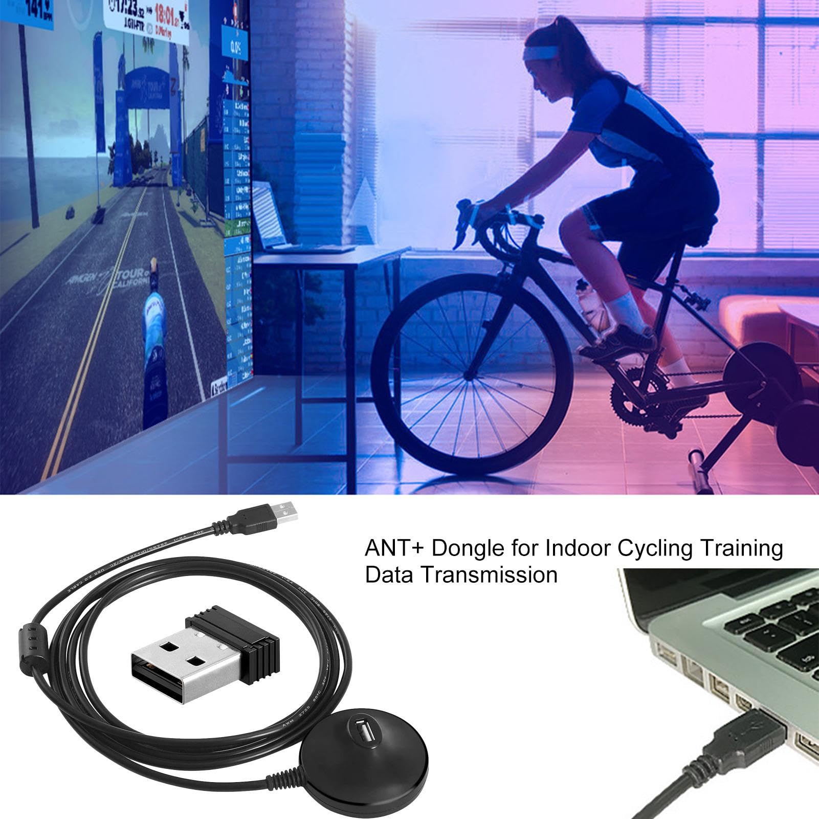 Amazon | ANT ドングル - 延長ケーブル付き USB ANT ドングル - Zwift