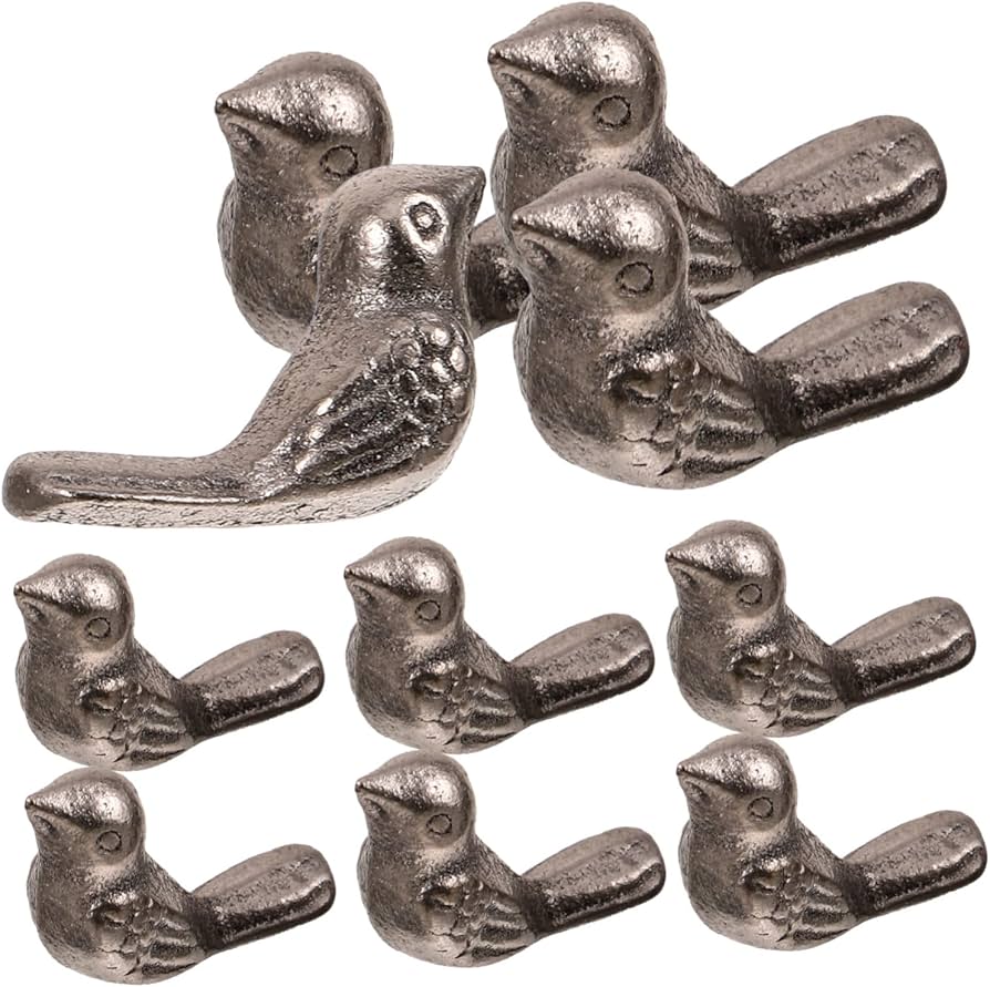 Amazon.co.jp: Levemolo 10個 鋳鉄製の鳥の装飾品 動物 メタルバード