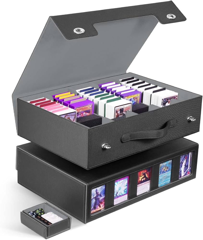 Amazon.com: ZLCA Trading Card Storage Box 5-Row with Handle, MTG