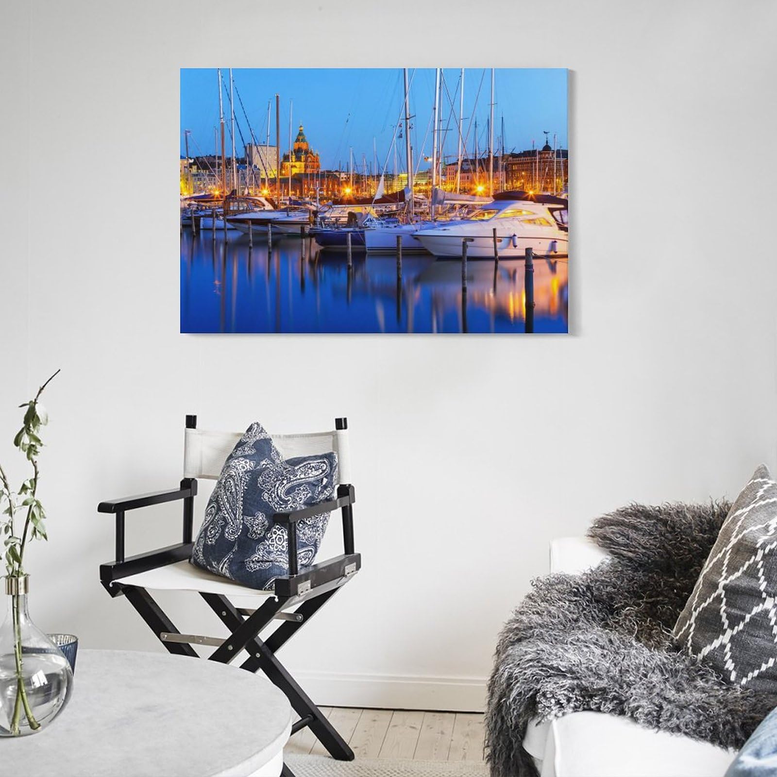 Amazon.co.jp: 自然風景ポスター帆船 ヨットハーバー マリーナ