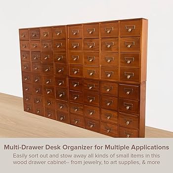 Amazon.co.jp: 大型 引き出し64個 木製収納ボックス ヴィンテージ