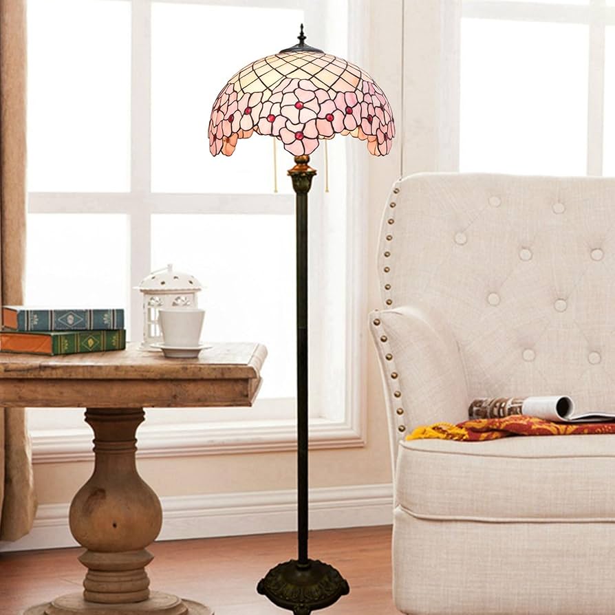 Amazon.co.jp : ティファニーランプ桜ステンドグラスフロアランプ