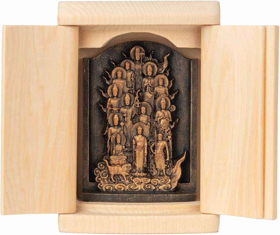 Amazon｜《五徳山 水澤寺 開眼供養済み》是空 十三仏 厨子入りの仏像