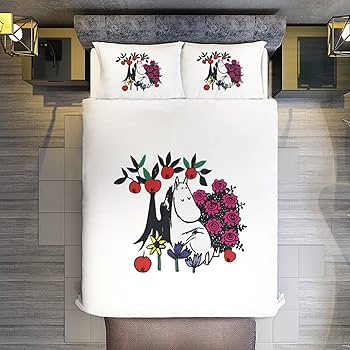 Amazon｜ムーミン 寝具3点セット 布団カバー シングル 寝具カバー