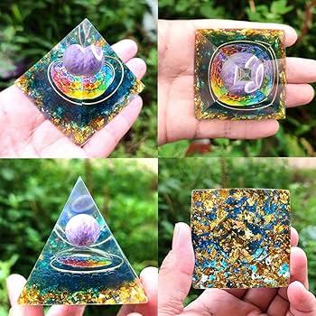 Amazon.co.jp: オルゴナイト ピラミッド 水晶 本物 置物