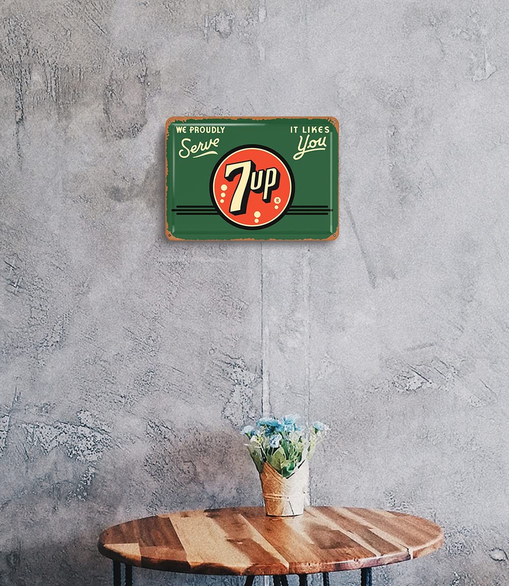 Amazon.com: Old 7up Sign 6 - Retro Metal Tin Sign Vintage Plaque