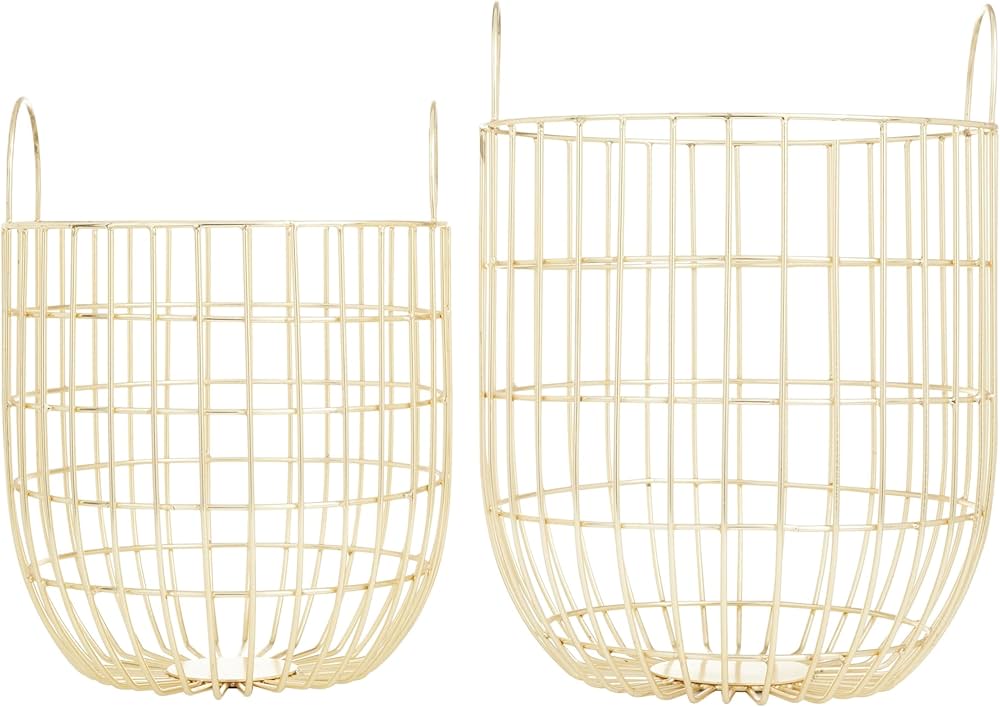 Amazon.co.jp: Deco 79 コンテンポラリーメタル ラウンド ストレージ