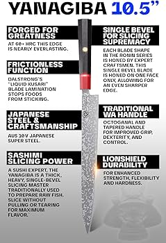 Amazon | Dalstrong 柳刃 寿司ナイフ - 27cm(10.5インチ) - ローニン