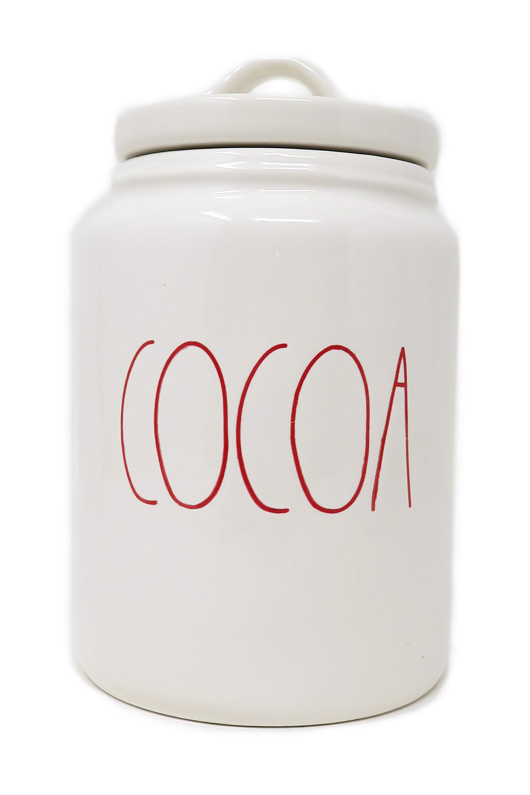 Amazon.com: Rae Dunn By Magenta COCOA Ceramic LL Canister With Red