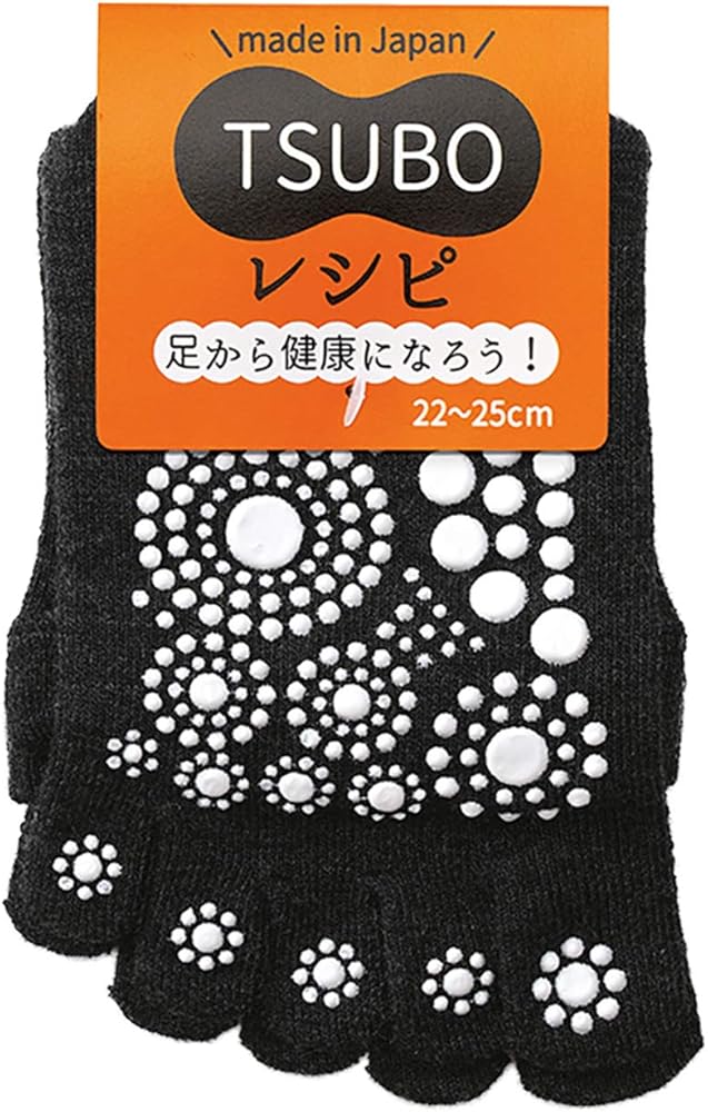 Amazon.co.jp: 足ツボ 靴下 5本指 レディース 22-25cm TSUBOレシピ