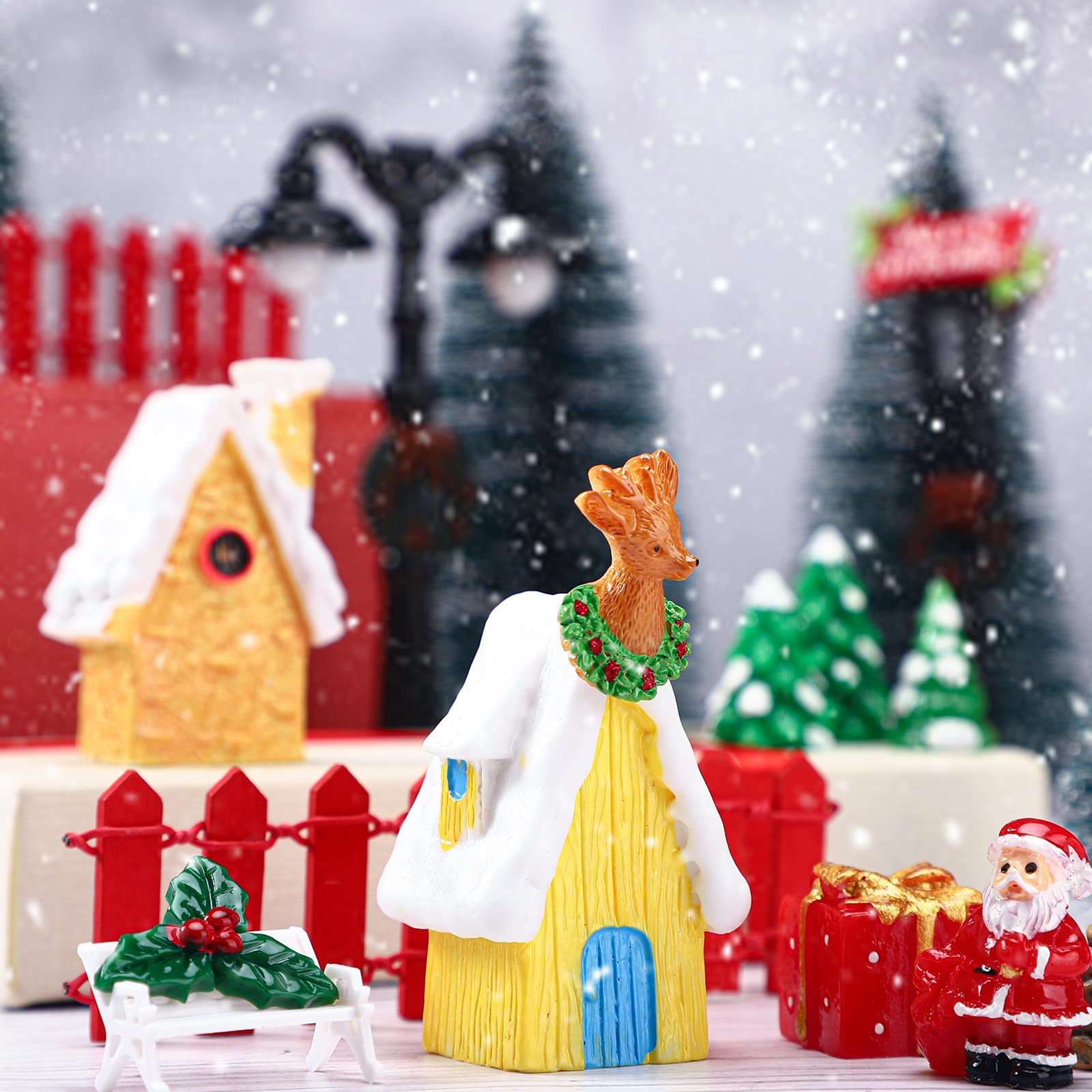 Amazon.co.jp: Bucherry クリスマスビレッジフィギュア39点セット