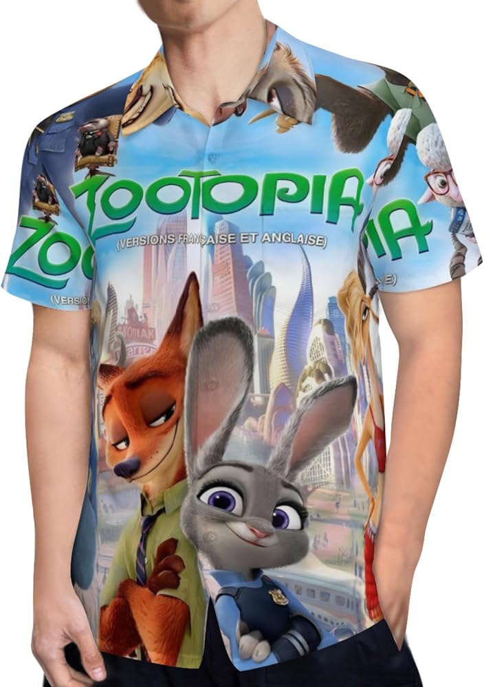 Amazon.co.jp: [FPL] ハワイアンシャツ ズートピア ニック・ワイルド
