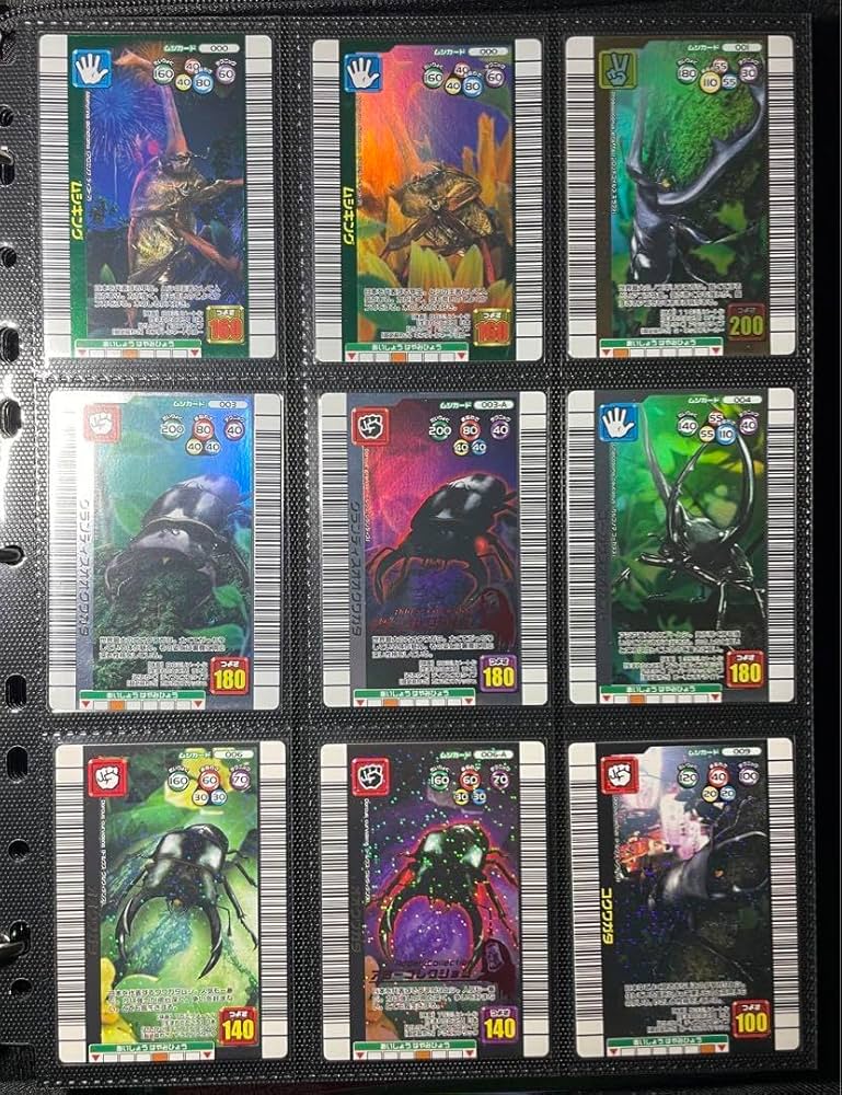 フルコンプ】ムシキング 2006夏ネイチャー金レア4枚3Dカード6枚を含む