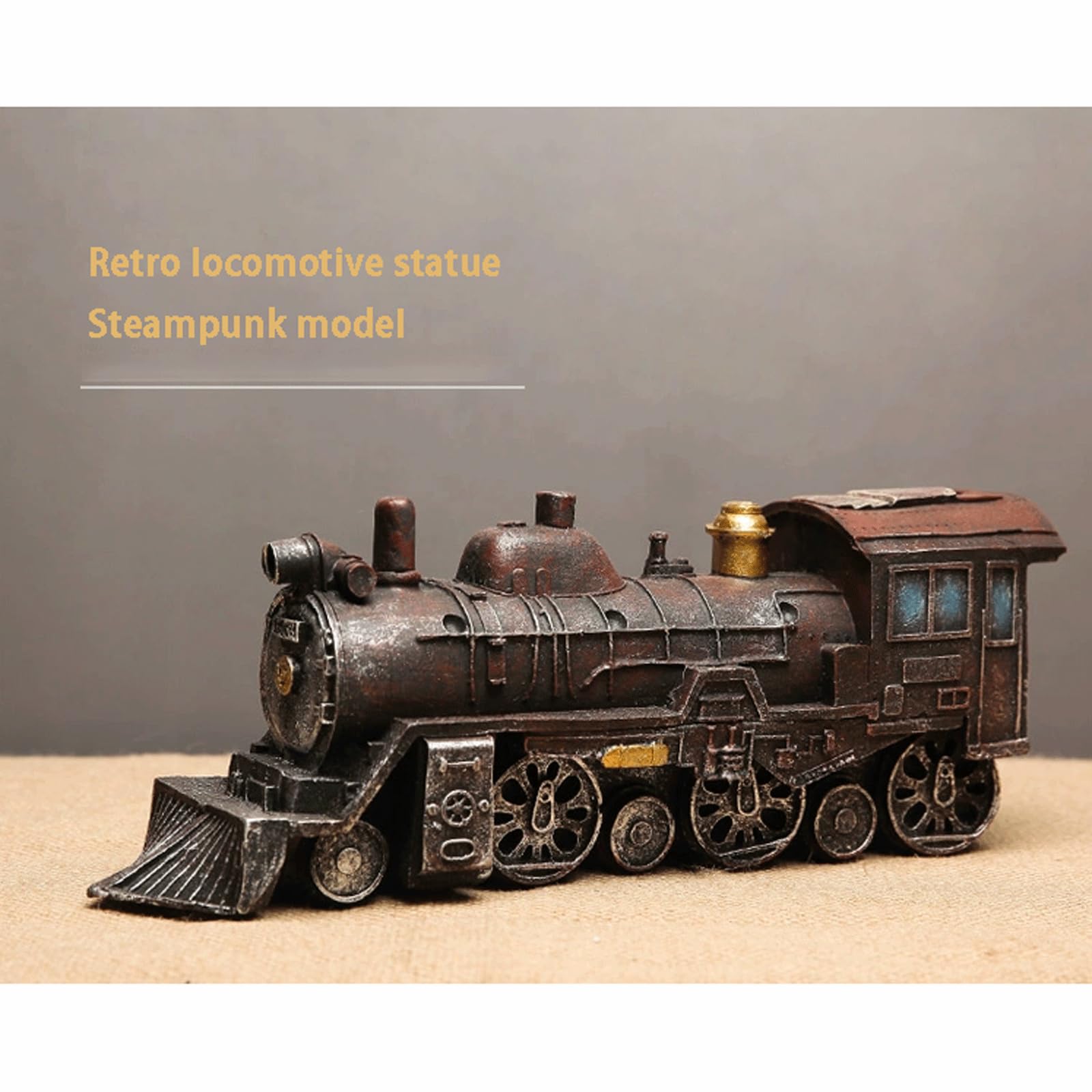 Amazon.co.jp: ヴィンテージ蒸気機関車の彫刻 - 樹脂素材のスチーム