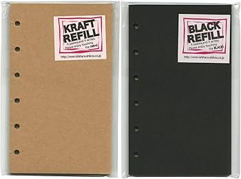 Amazon.co.jp: ミニ6穴サイズ BLACK／ブラック 無地 上質紙 システム