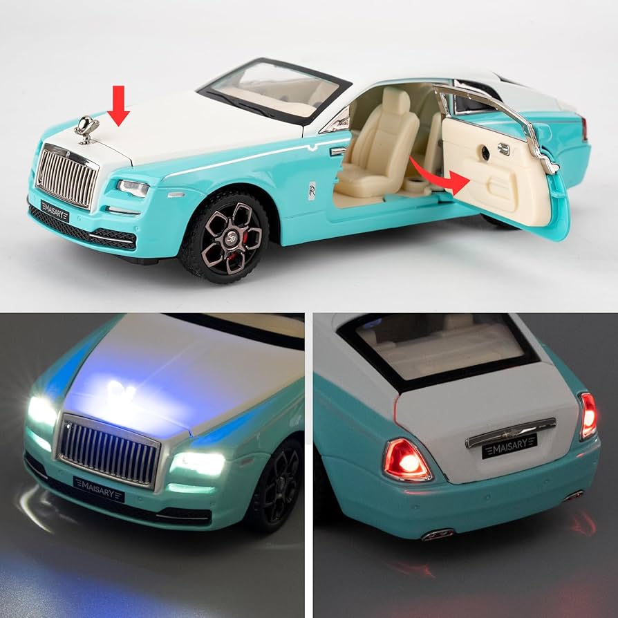 imtfzct 1/32 Rolls Royce Phantom Car Model, Sound and Light Toy