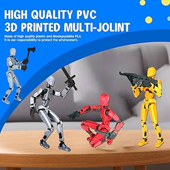 Amazon.com: MerryXD T13 3D Action Figure,Assembly Completed Dummy